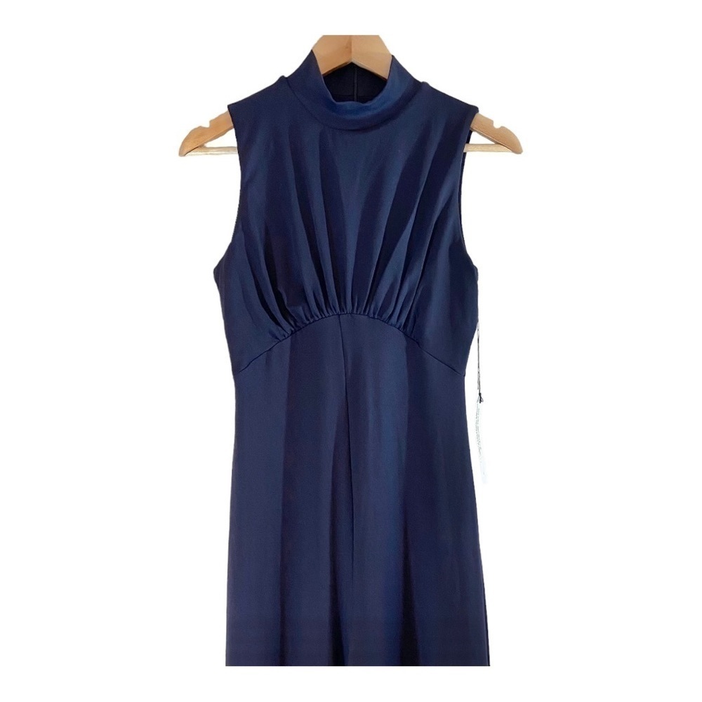 SUSANA MONACO Wide Leg Curved Seam Jumpsuit Navy NWT